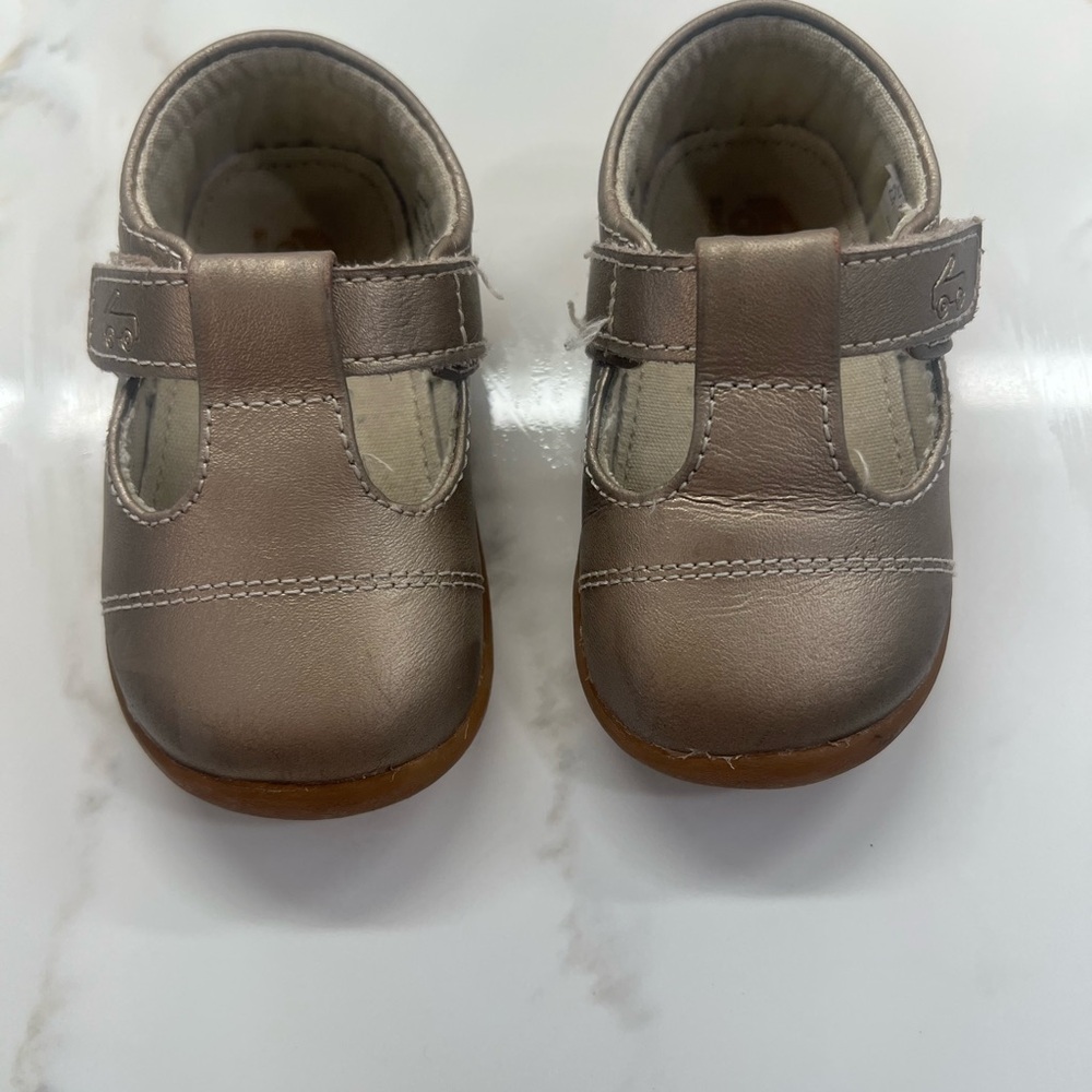 See Kai Run Metallic Brown Baby Shoes